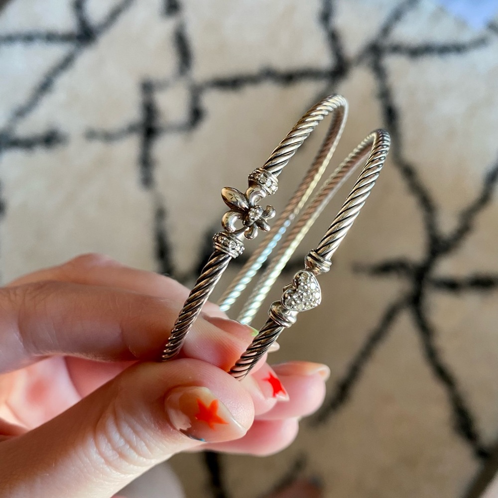 Two authentic David Yurman cable bracelets